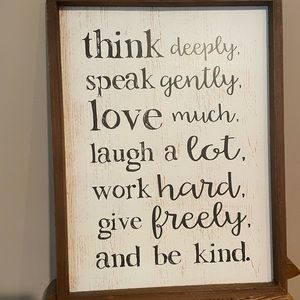 Think deeply wall decor